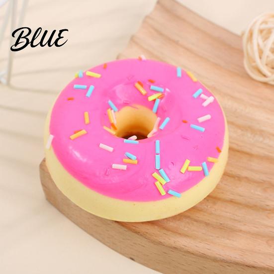 Realistic Donut Toy Squeeze Soft Slow Rebound Stress Relief 7cm Cute Reliever Simulation for Kids Adults Desktop Decoration Baking Prop Photo