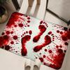 Halloween Blood Footprint Doormat Kitchen Bathroom Balcony Hallway Non-slip Floormat Living Room Bedroom Entrance Rug Home Decor