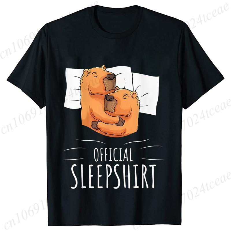 Capybara Sună Tricouri pentru Femei Amuzant Capibara Rozător Iubitor de Animale Umor Tricouri Vară Mânecă Scurtă Îmbrăcăminte Femei