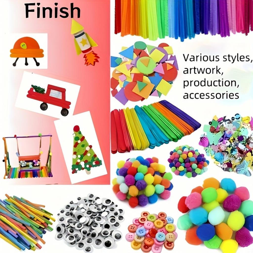 Kids DIY Kit Creative and Set for Children Preschool Learning Toy Material Package