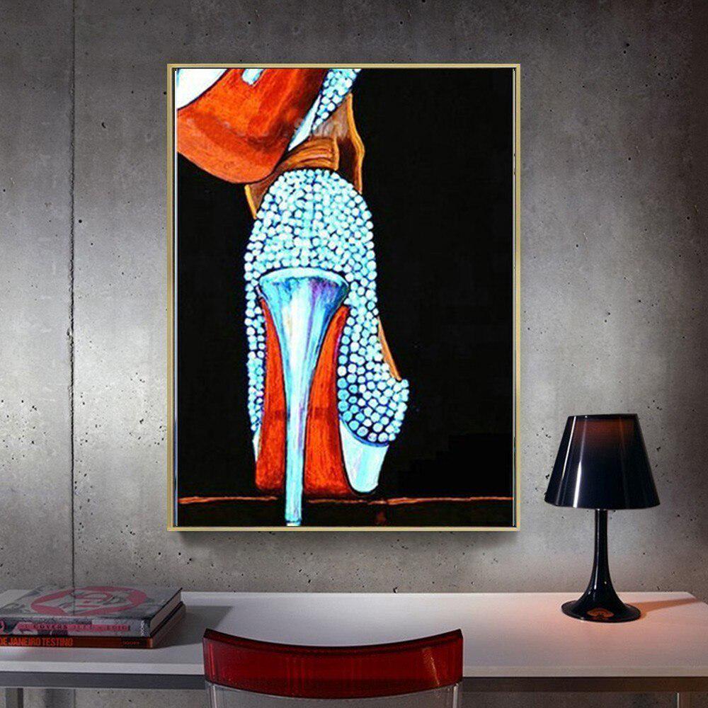 Cartoon Diamond High Heels Rhinestone Full Dill Round Diamond Embroidery