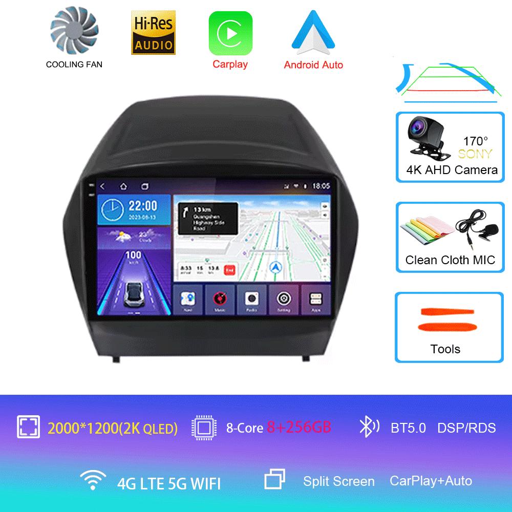 For HYUNDAI TUCSON IX35 2012 2013 2014 2015 8Core 4G WIFI Android 14 Car Multimedia Stereo Car DVD Player Navigation GPS Radio