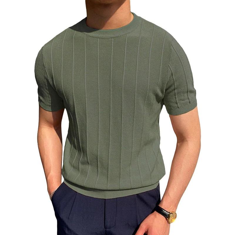 

Men s Stripe and Solid Paneled Shirt XXXL зелений
