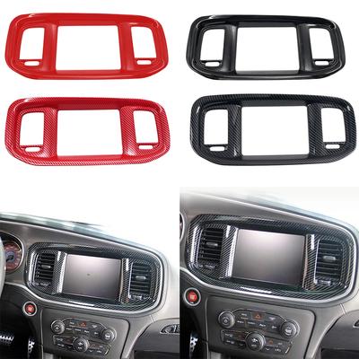 Auto Armaturenbrett DVD Navigationsbildschirm Rahmenabdeckung Zierleiste Für Dodge Für Charger 2015 Armaturenbrett DVD Navigationsbildschirm Rahmenabdeckung Zierleiste