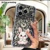 Phone Case: 2D Flat Suitable for iPhone 18 17 16 15 14 13 Pro, Transparent with Corner Protection, Cute White Rabbit, Christmas and Halloween Gift