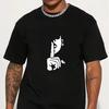 Shhh Quiet Hand Sign Graphic Tshirt Minimal White Silhouette Print On Black Short Sleeve Tee Casual Hiphop Streetstyle Unisex Tshirt