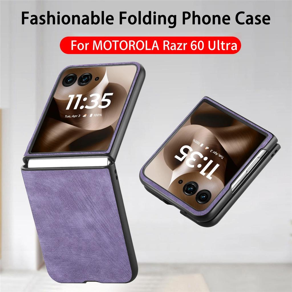 Housse Rétro en Cuir Coque de Téléphone Fine de Protection pour Motorola Razr 60 50 40 Ultra Moto Razr 60 50 40 Housse