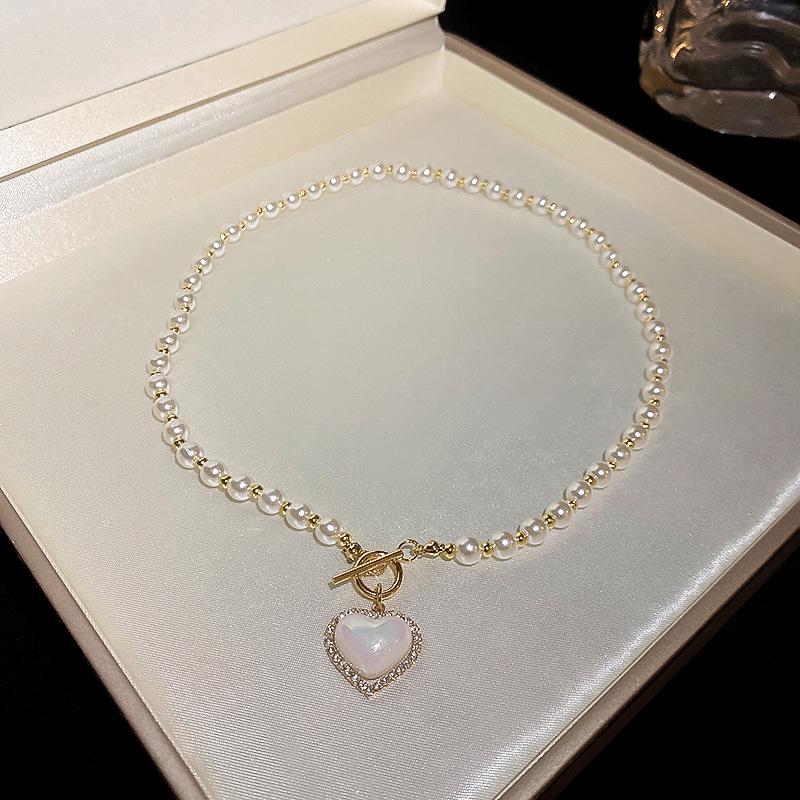Koreaanse Retro Parel Strass Kwast Choker met Bloem Strik Design