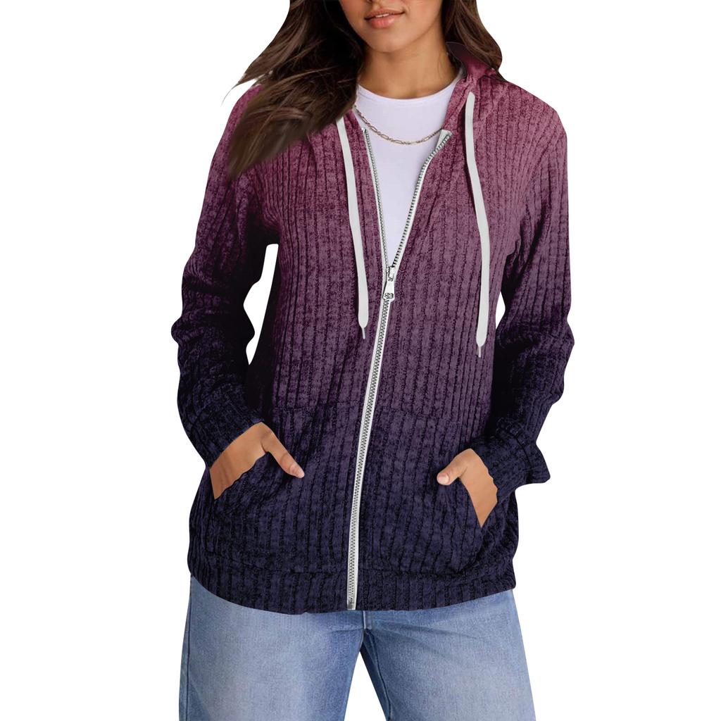 Mikiny pro ženy Trendy topy Ležérní Podzimní Móda Mikina s dlouhým rukávem S kapsami Svetr Lehký