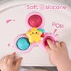 Handspinner Baby Badespielzeug 0 mit Saugnapf Spielzeug 3er Set (Einhorn Pink)