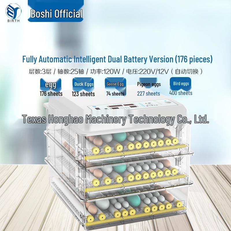 Automatic Mini Egg Incubator: Intelligent Temperature Control for 6-176 Eggs