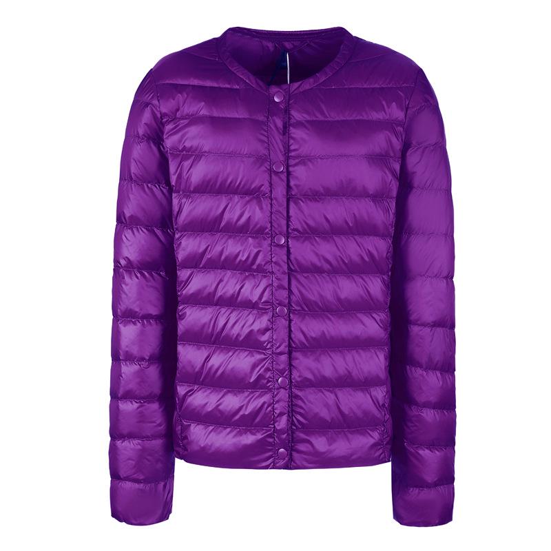 Winter Frauen Ultra Licht Weiße Ente Unten Jacke Kurze Dünne Beiläufige Warme