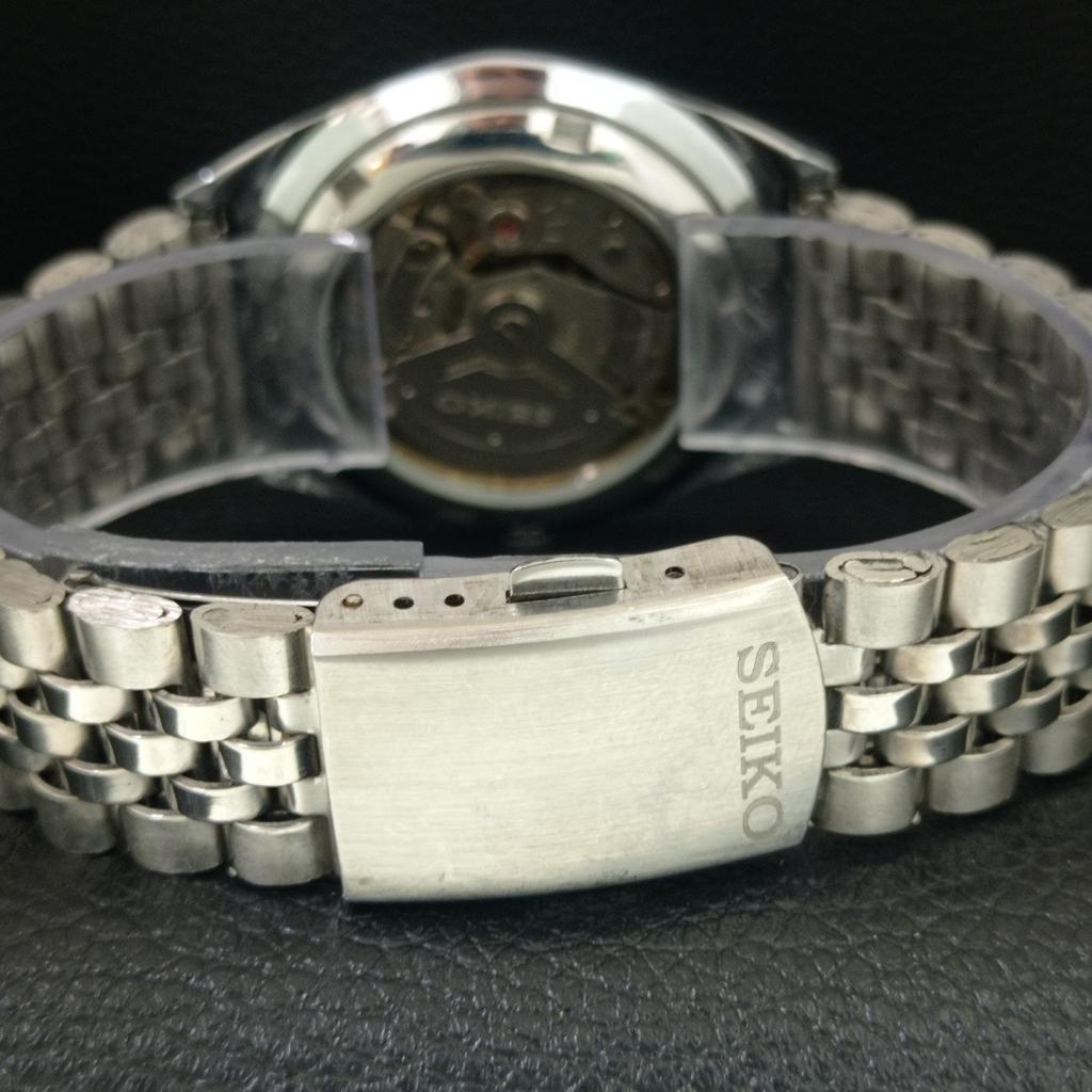 VINTAGE SEIKO AUTOMATIC 6309A REFURBISHED JAPAN MENS WHITE DIAL WATCH a442673-1