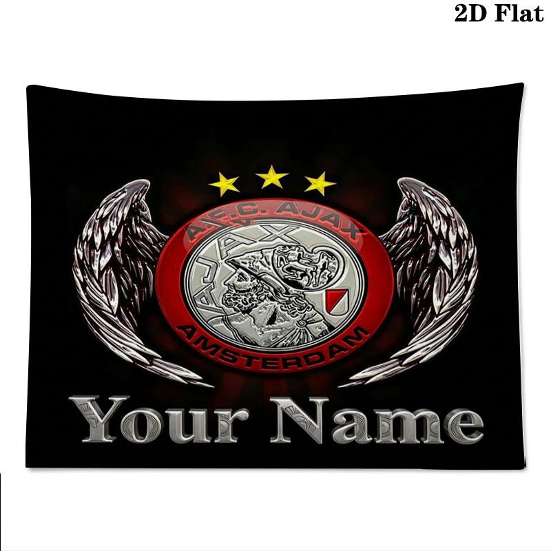 AFC Ajax Custom Name Wall Tapestry Aesthetic Wall Hanging Printed Fabric Blanket Decorative Tapestries for Bedroom Living Room Home Decor