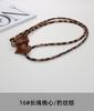 Leather messenger mobile phone lanyard love pendant long adjustable neck strap strong and durable gasket anti-lost women