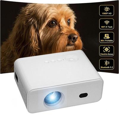 מקרן מיני לבית קולנוע חכם HD 1080P עם פוקוס אוטומטי