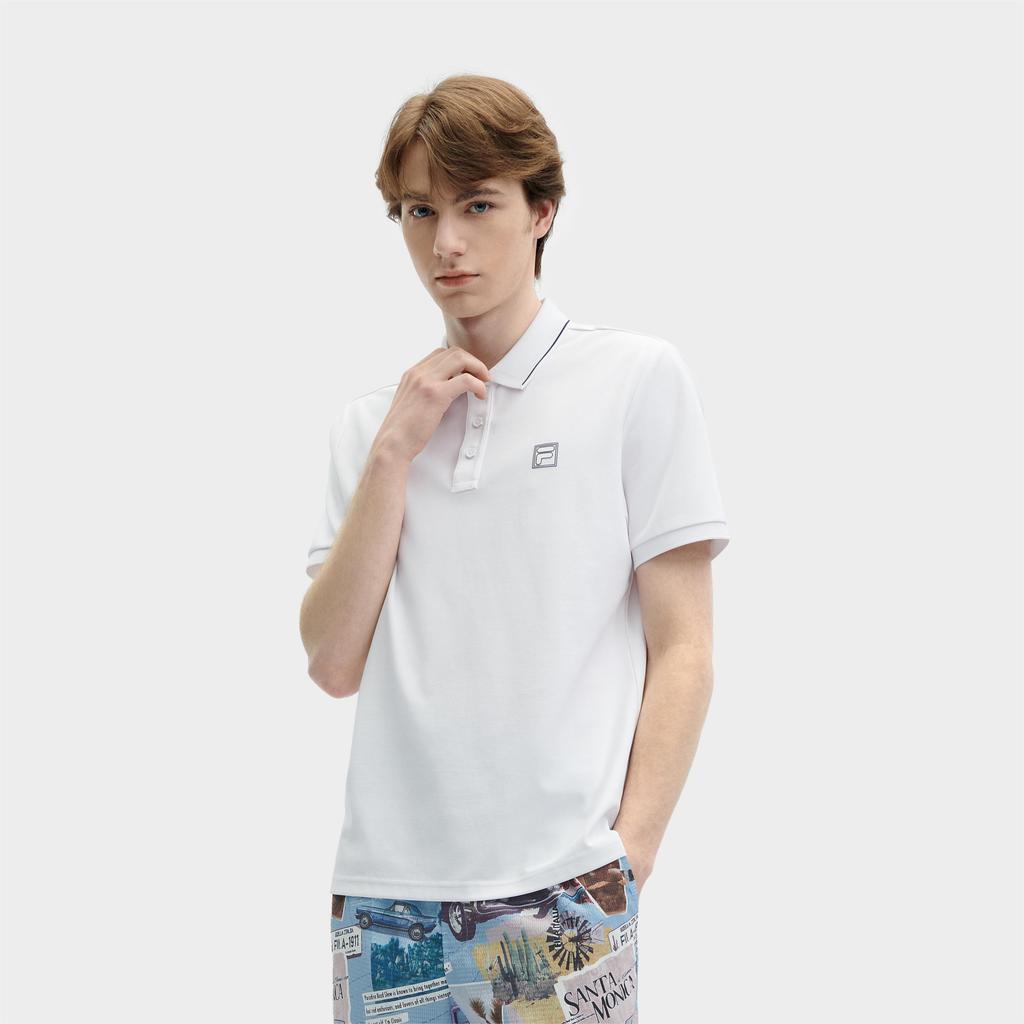 FILA Heritage Collection Polo Shirt 'White' Men's F11M428119FWT
