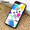 Krajews Memphis Motivo Astratto Custodia Morbida per Telefono Cover Per iPhone 14 5 6s 7 8 plus X XR XS 11 12 13 pro max Samsung S21 S22ultra