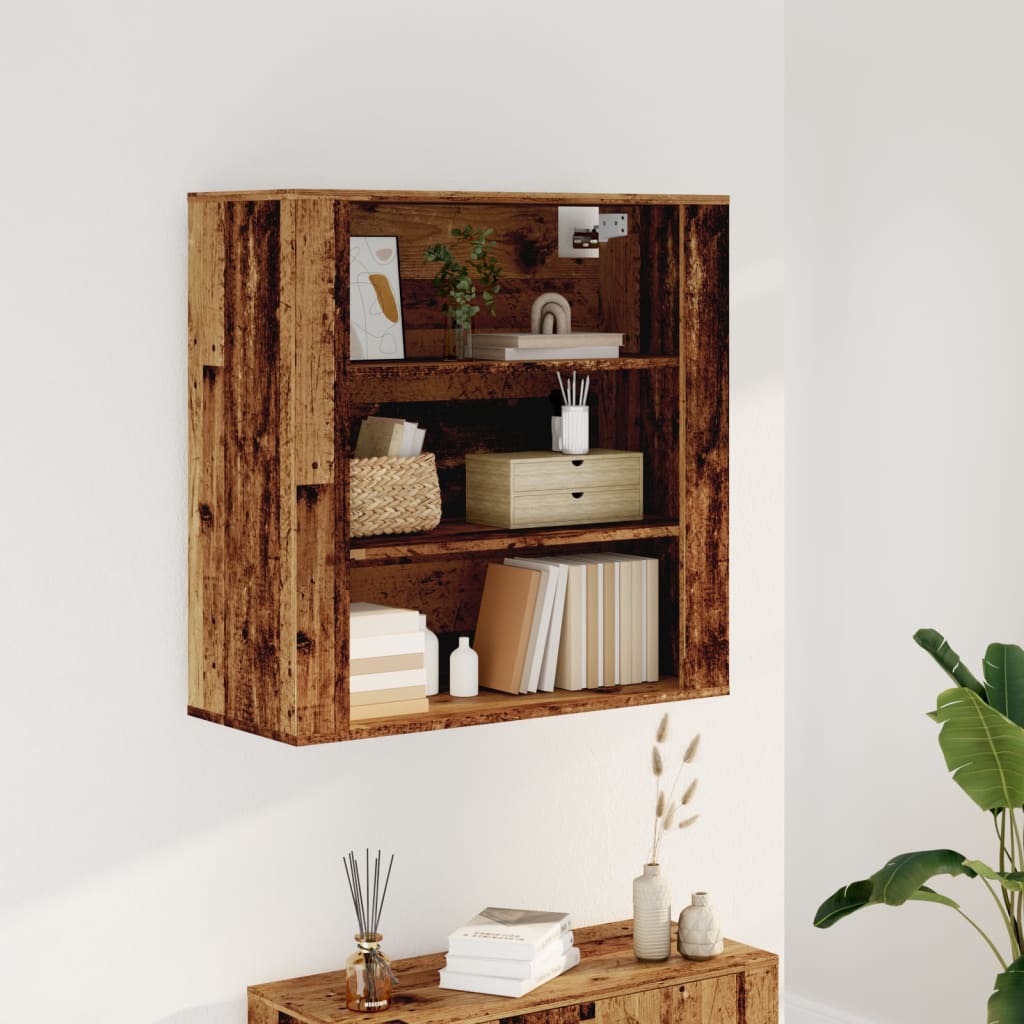 Vidaxl Wandregal, Altes Holz, 80X33X80 Cm