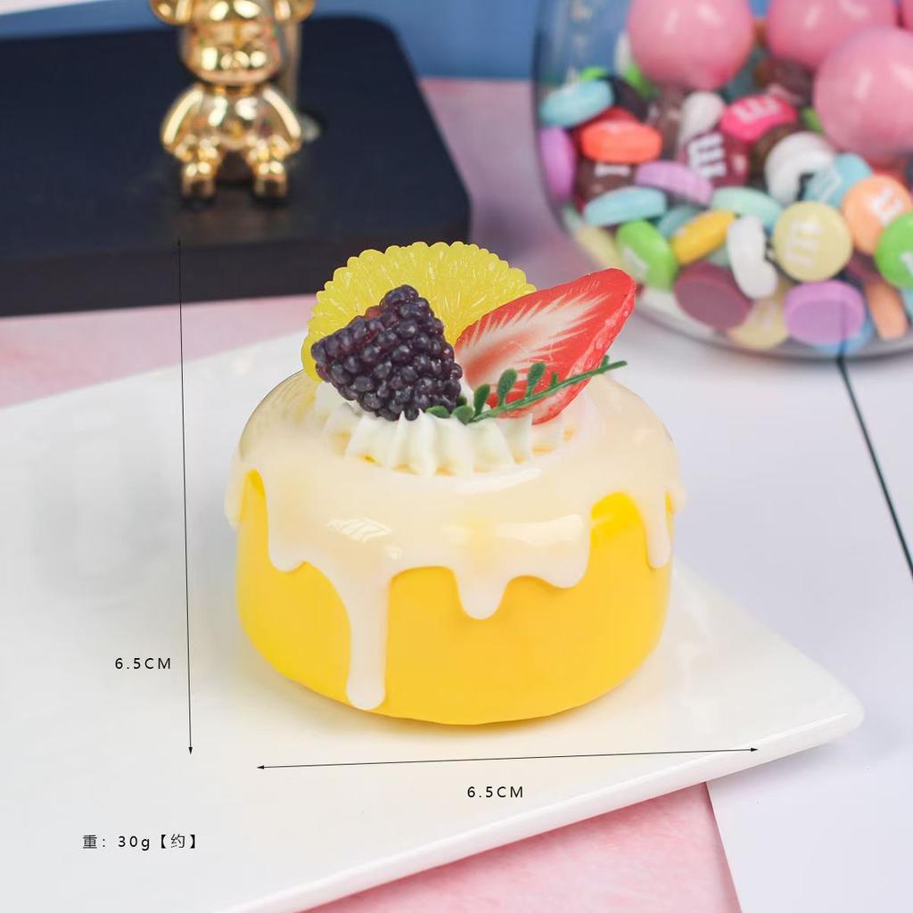 1PC Artificial Fruit Cake Cookies Fake Food Decoration Photography Pro Food Simulation Cake Model Tea Table Decoration