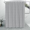 Tenda da Doccia alla Moda a Righe Grigie Motivo a Linee Semplici Moderne Casa Poliestere Stampato Tende da Doccia Arredamento Bagno Con Ganci