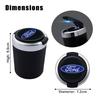 Car Interior Ashtray Portable Garbage Box Storage Barrel For Ford Focus 2 3 Mondeo Kuga Fiesta MK7 Escort Edge C-Max Fiest S-MAX