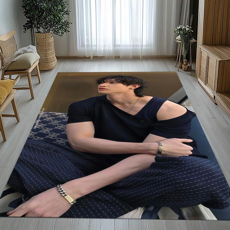 Bang Chan Kpop Stray Kids Living Room Non-Slip Area Rug Soft Carpet for Bedroom Kids Playroom Sofa,Home Decor Doormat Gift