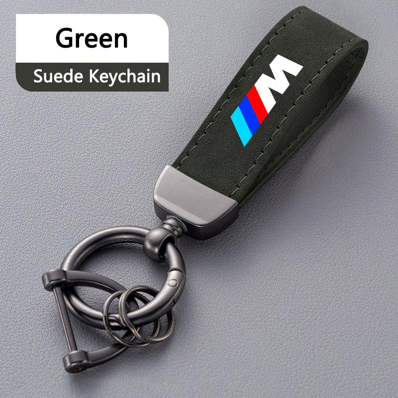 1PC Suede Car Logo Keyring Keychain Key Chain Pendant For BMW M 1 2 3 4 5 7 Series X1 X3 X4 X5 X6 X7 F10 F30 E46 E60 Accessories Cypd20