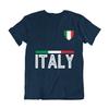 Erwachsene oder Kinder ITALIEN Länderflagge Streifenabzeichen Fußball T-Shirt 2024 Euro Versand