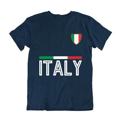 Erwachsene oder Kinder ITALIEN Länderflagge Streifenabzeichen Fußball T-Shirt 2024 Euro Versand