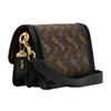 New COACH Hero Canvas With Leather Shoulder Bag, Crossbody Bag Trumpets Women's Dark Brown & Black C8440-B4SI1