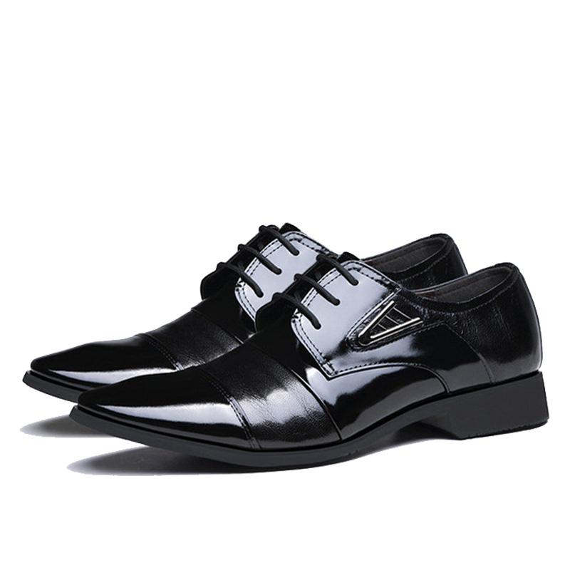 Herren Hochzeitsschuhe Echtes Leder Formell Business Spitzschuh für Herren Kleiderschuhe Herren Oxford Flats Zapatos Hombre