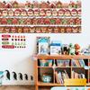 Holiday Border Self Adhesive Chalkboard Board Border 10M/33ft Cartoon Border Trim Sticker Border Paper Preschool Classroom