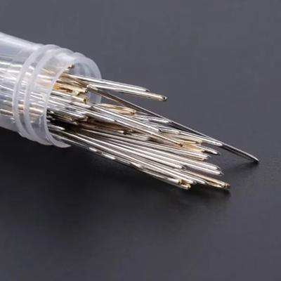 100 Stück Langlebige Mehrgrößen-Nähnadel 22/24/26# Schwanz Sticknadel Stoff Kreuzstichnadel DIY Edelstahl Handwerkzeug