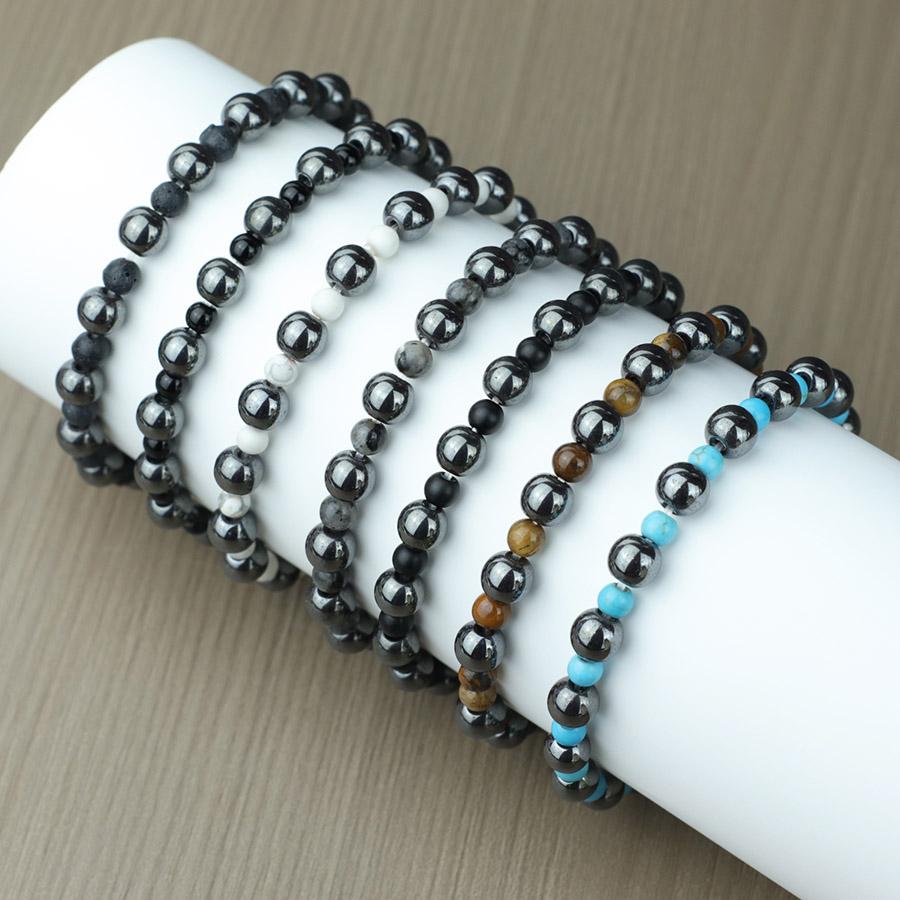 Minimalist Elegance Men Strand Bracelet 7 Types Of Stones Available Cool Riding Sports Wrist Accessories Pulseria Hombre Joias
