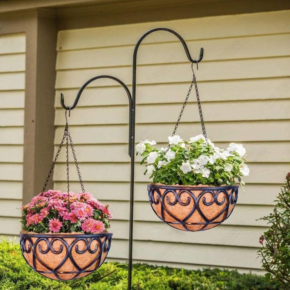 Coconut Brown Round Chain Hanging Basket European Planters Basket Fashion Flowerpot