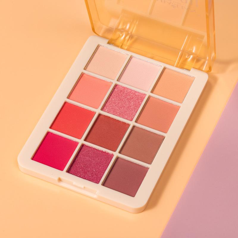 12-цветная перламутровая матовая палетка теней для век Палитра теней для век Палитра для макияжа 15g