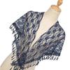 Elegant Lace Shoulder Wrap Triangular Scarf With Tassels And Flower Pattern For Women Great For Weddings And Travel