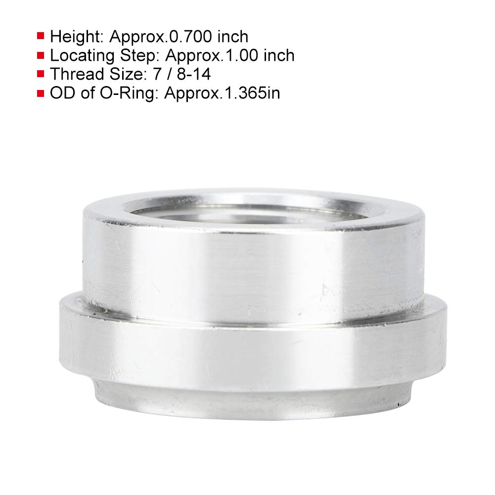 10AN O Ring, ORB Bung, Aluminum AN10-10AN O Ring Weld Bung Female ORB OD: 1.365in Weld Aluminum Ring Female Weld On Bung Fitting Adapter