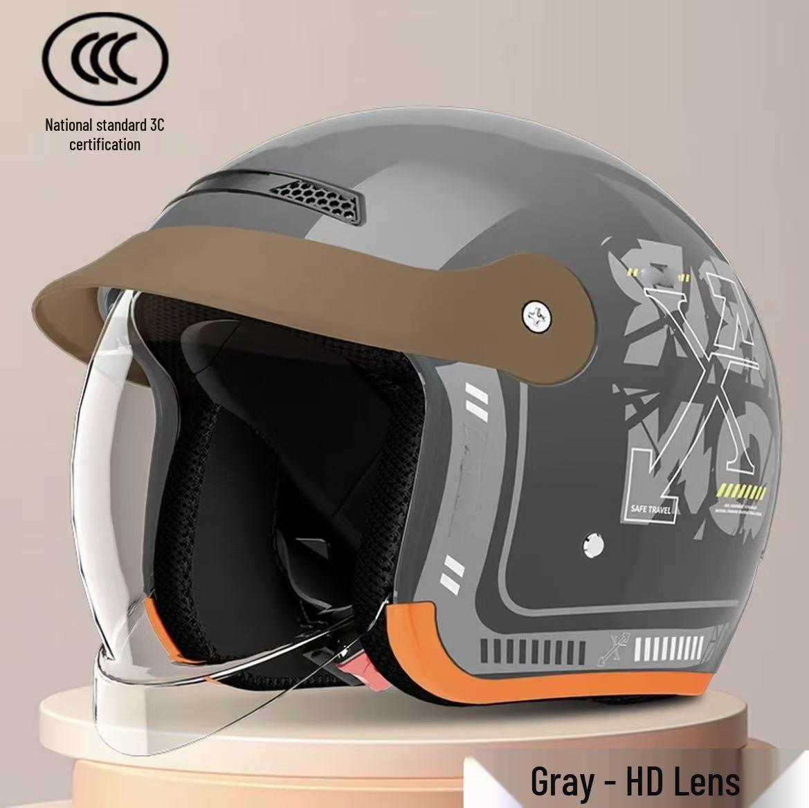 Unisex 3C Certified Winter Electric Vehicle Helmet - Windproof, Warm, Safety Half Helmet One Size (55–60cm)