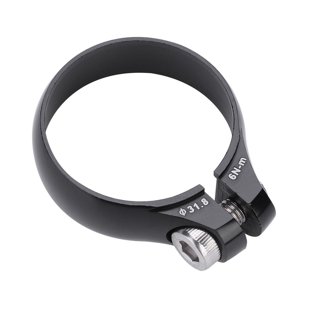 Bike Bicycle Bolt Clamp 31.8mm for 27.2 Seatpost Super Light (Black)