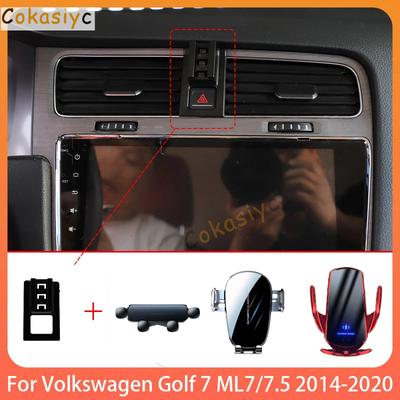 Phone Holde Car For Volkswagen Golf 7 MK7/7.5 2014-2020 Mobile Support Special Fixed Bracket Base Wireless Charging Stand