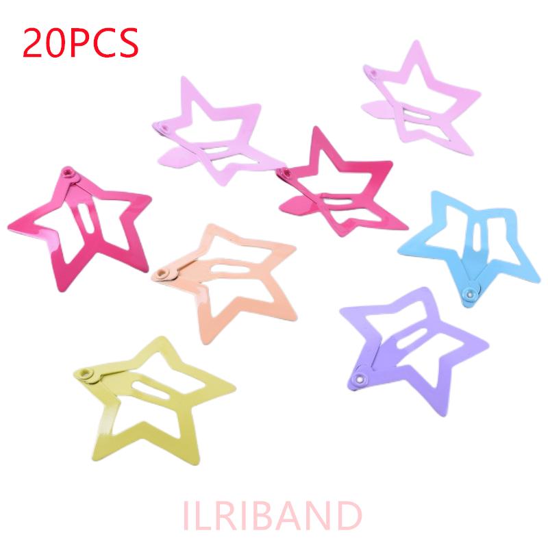 20pcs/lot 3CM Mini Star Hair Clip Kids Glitter Metal Hair Clips Barrettes Hairpins Girls Hair Accessories Headwear Styling Tools