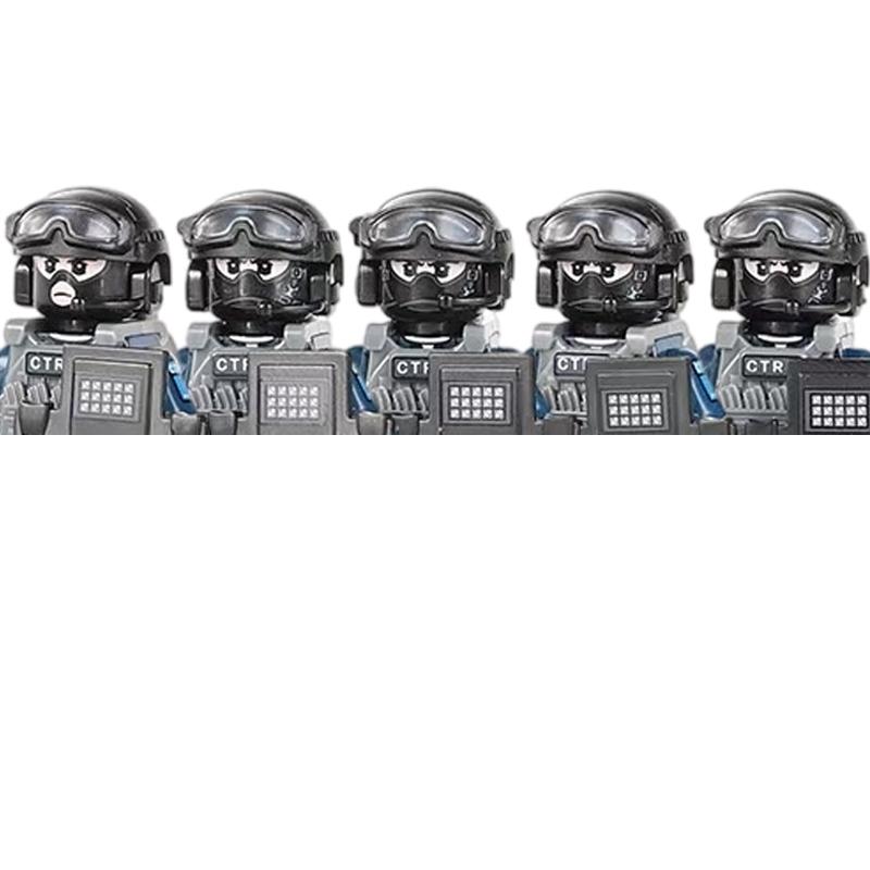 

Нетоксичный Городская Полиция Китай Пту Спецназ Строительные Блоки Штурмовой Солдат Ctru Фигурки Газовая Маска Защиты Военное Оружие Кирпичики Игрушки