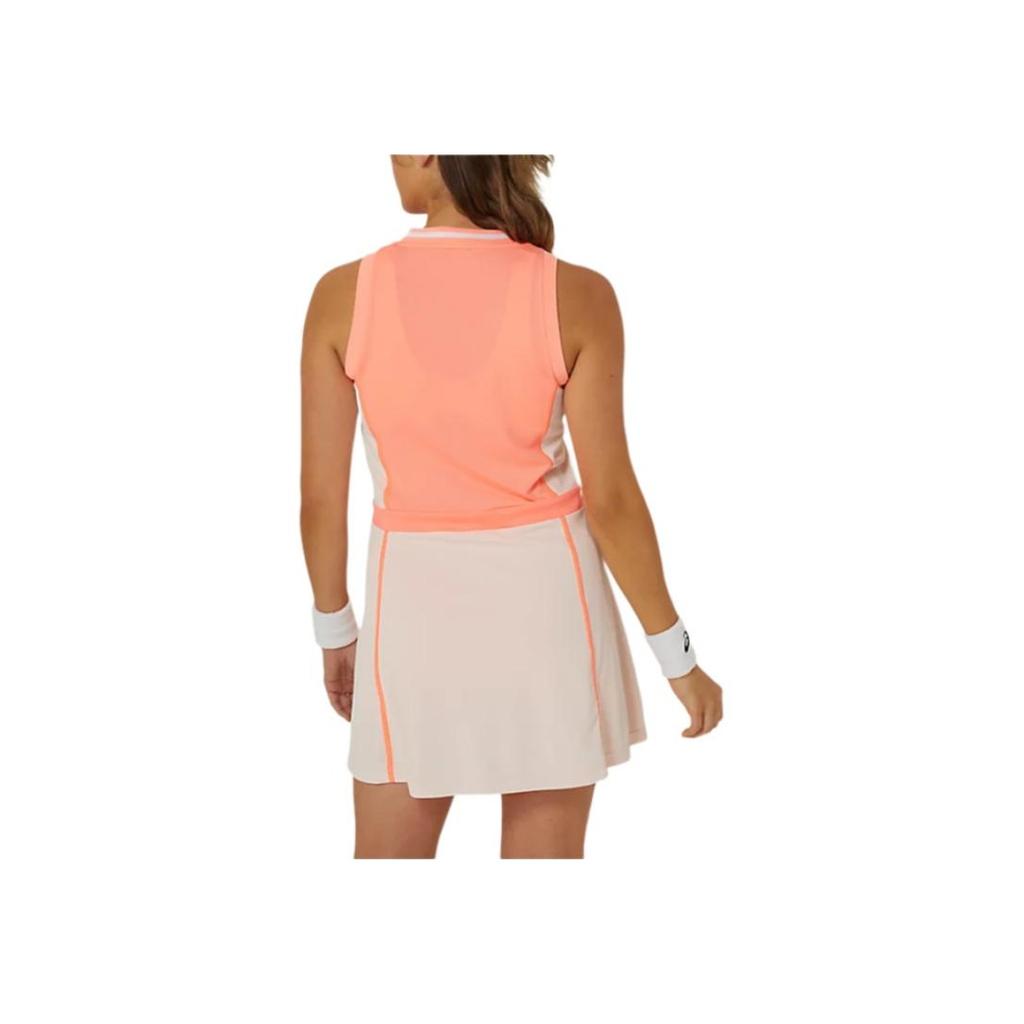 Asics Comfortable Stylish Versatile Breathable Sports Casual Sleeveless Dress Women dresses White Pink 2042A292-703