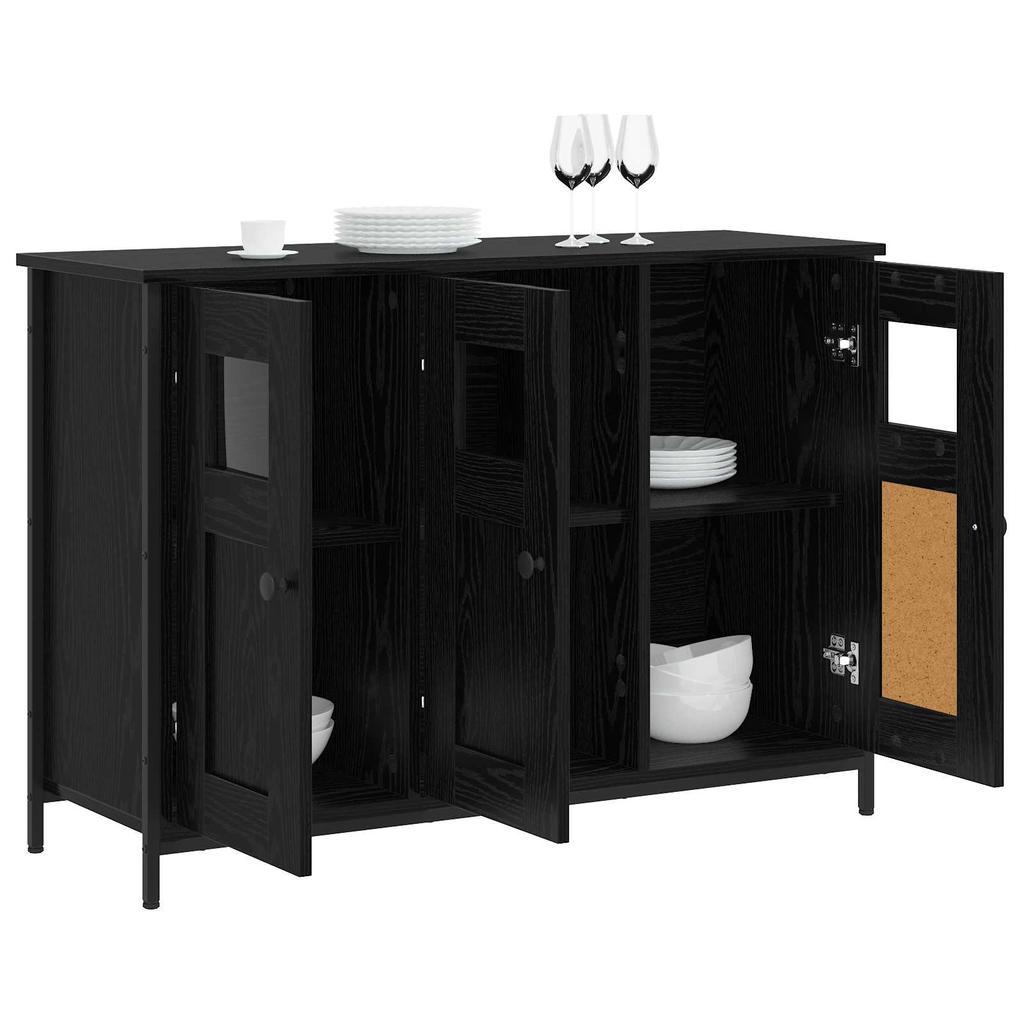 Sideboard Black Oak 100 x 35 x 70 cm Engineered Wood