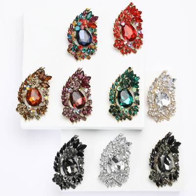 Moda Creativo Lega Strass Medio Vetro Spilla Squisito High-End Abbigliamento da Donna Corsage Gioiello Spilla