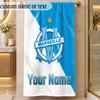Serviette de Plage Olympique Marseille FC Nom Personnalisé Texte Serviette Douce Personnalisée pour Plage Piscine Intérieur Décoration Intérieure Cadeau