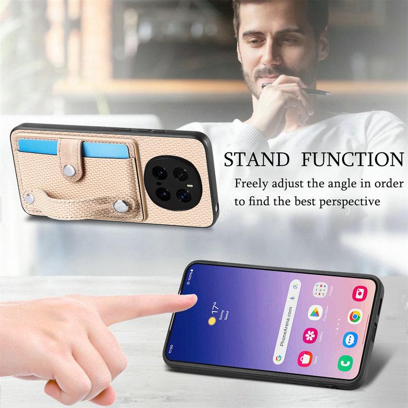 For Huawei Honor Magic 8 Lite 5G Leather Card Holder Wallet Case Honor Magic7 Pro Case Magic 6 Pro 7 Lite Wristband Back Cover