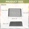 PATIKIL Cast Iron Fire Grate, 10-inch Rectangular, Replacement BBQ Grill Grate, High-Heat Resistant Charcoal Plate, 6-Slot Grill Accessory for BBQs